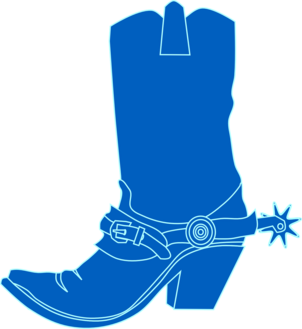 botte de country bleue