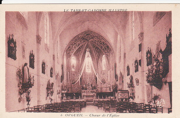 carte postale choeur église