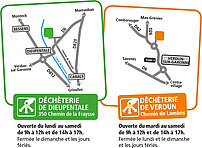 horaires déchèteries